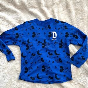 DISNEYLAND RESORT Boy's Long Sleeve Blue Mickey Mouse Print T-Shirt Size L